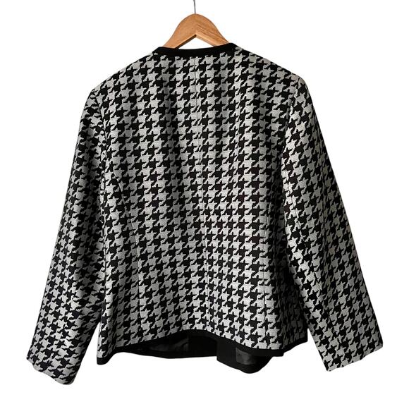 Jones Studio Women's Houndstooth Pattern lined Jacket Plus Size 16W - Picture 3 of 6